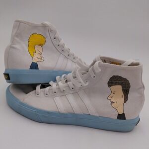 Beavus And Butthead x Adidas Canvas Hightop Sneakers Shoes Mens 9.5 Humor TV